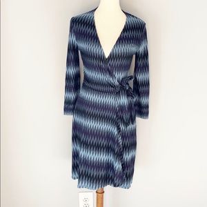 BCBGMaxAzria Adele Chevron Wrap Dress